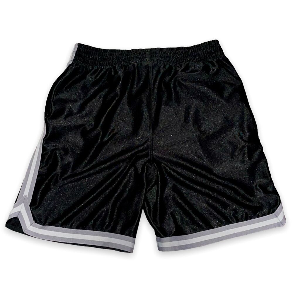 Tek Gear Vintage Dazzle Basketball Shorts Silky Shiny Silver Gray M - Picture 9 of 9